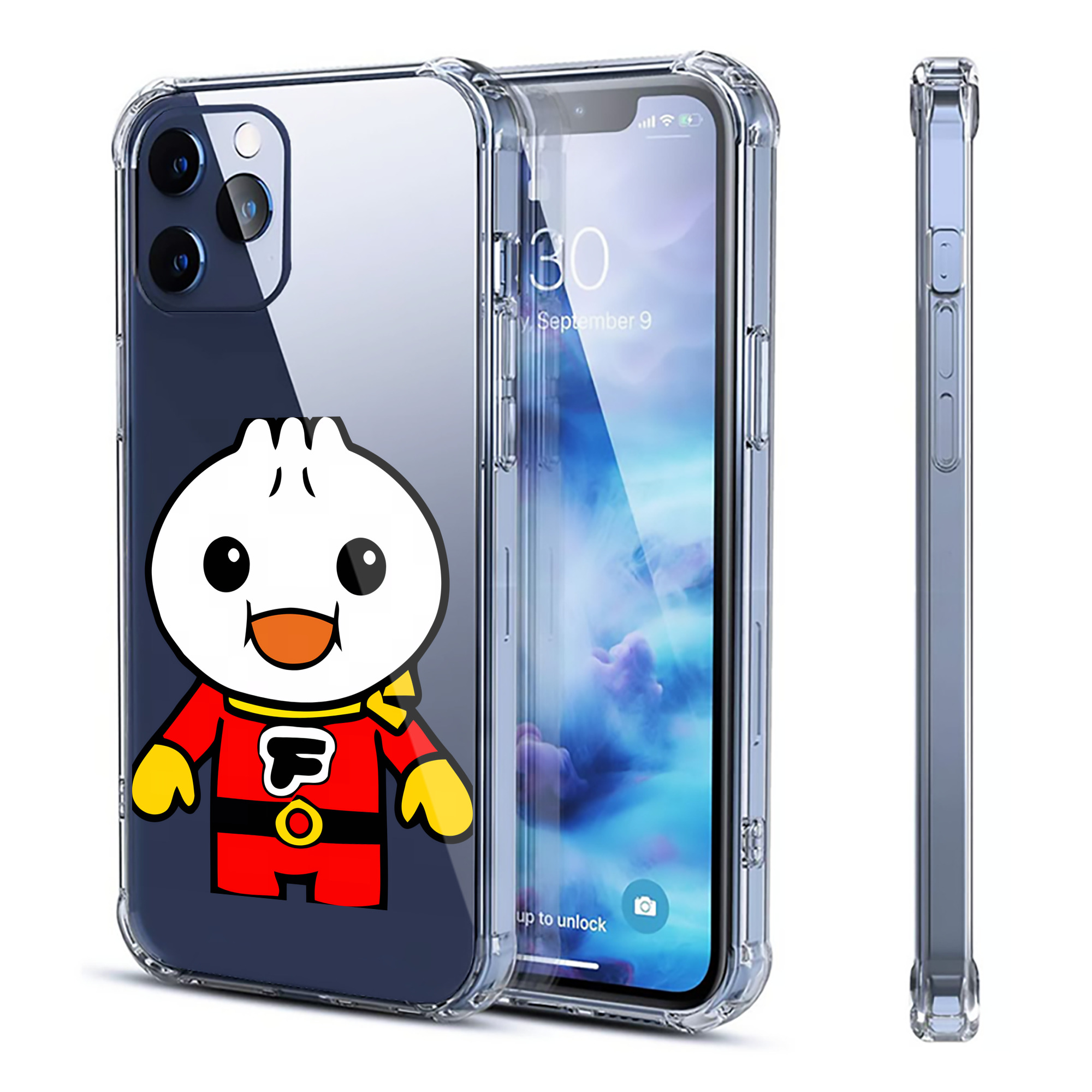 （画像用） アンパンマン Anpanman 【iPhone 12シリーズ対応】透明スマホケース（クリアソフトケース）
